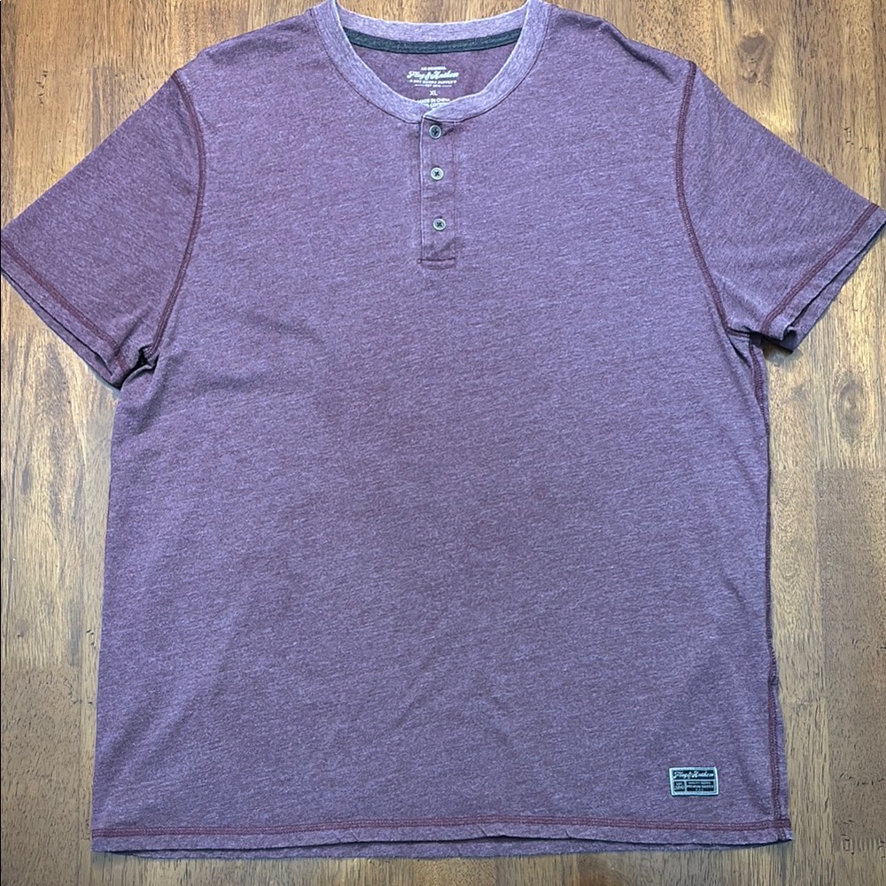 Purple Casual Button Down Shirt with Short Sleeves